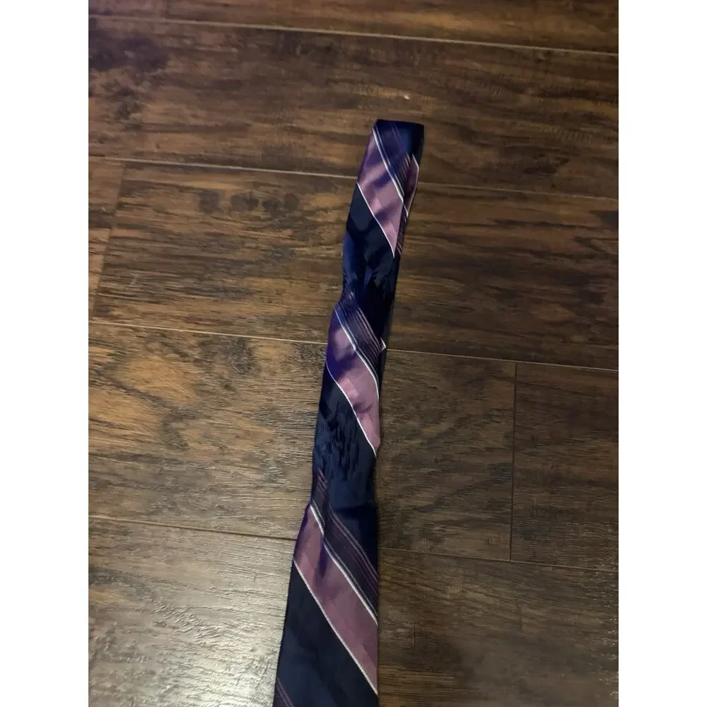 Michael Kors Striped 100% Silk Neck Tie